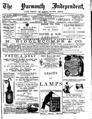 cover page of Yarmouth Independent published on November 30, 1895