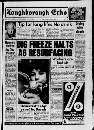 cover page of Loughborough Echo published on February 28, 1986