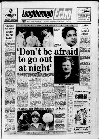 cover page of Loughborough Echo published on November 30, 1990