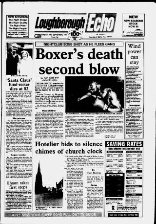 cover page of Loughborough Echo published on September 18, 1992