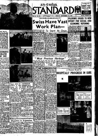 cover page of Catholic Standard published on September 18, 1942