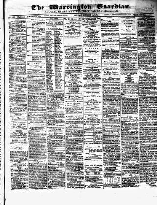 cover page of Warrington Guardian published on November 15, 1873