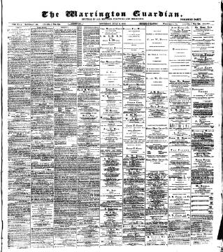 cover page of Warrington Guardian published on July 6, 1889