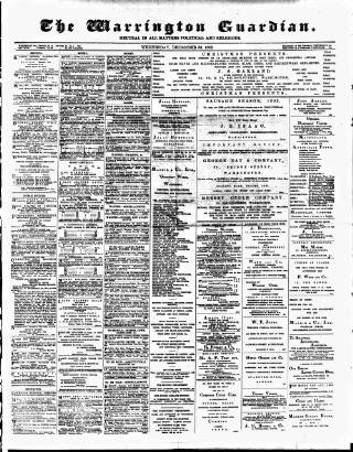 cover page of Warrington Guardian published on December 30, 1903