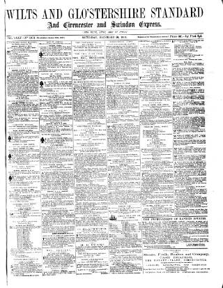 cover page of Wilts and Gloucestershire Standard published on December 30, 1871