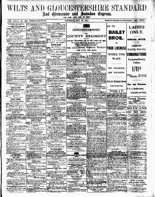 cover page of Wilts and Gloucestershire Standard published on May 29, 1915