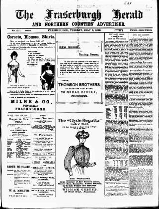 cover page of Fraserburgh Herald and Northern Counties' Advertiser published on July 6, 1909