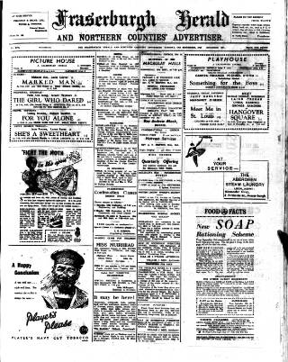 cover page of Fraserburgh Herald and Northern Counties' Advertiser published on September 18, 1945