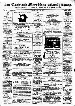 cover page of Goole Times published on July 6, 1877