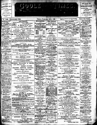 cover page of Goole Times published on February 28, 1896