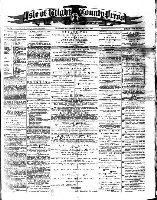 cover page of Isle of Wight County Press published on February 28, 1885