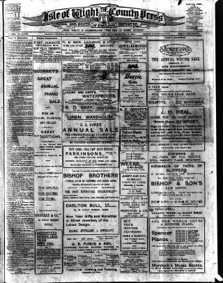 cover page of Isle of Wight County Press published on December 30, 1911