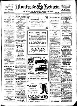 cover page of Montrose Review published on July 6, 1923
