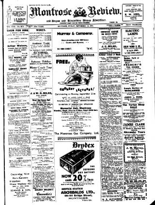 cover page of Montrose Review published on September 18, 1931