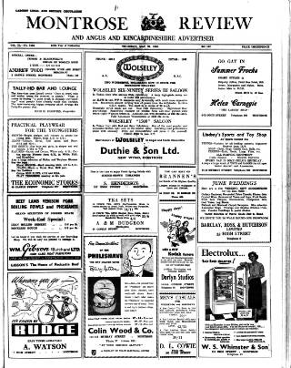 cover page of Montrose Review published on May 29, 1958