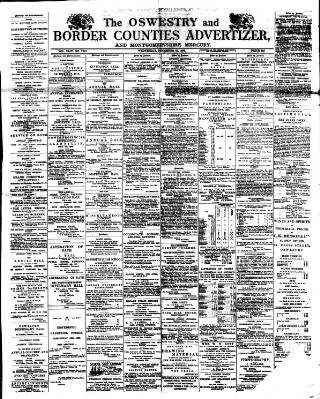 cover page of Oswestry Advertiser published on December 21, 1892