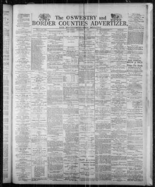 cover page of Oswestry Advertiser published on December 7, 1898