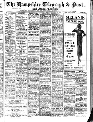 cover page of Hampshire Telegraph published on February 28, 1936