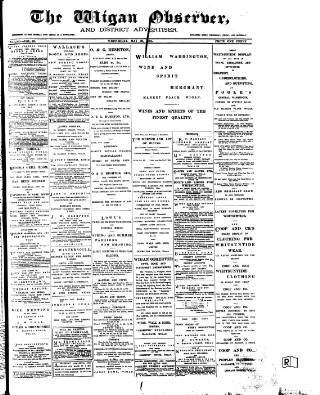 cover page of Wigan Observer and District Advertiser published on May 29, 1901