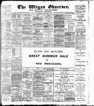 cover page of Wigan Observer and District Advertiser published on July 6, 1907