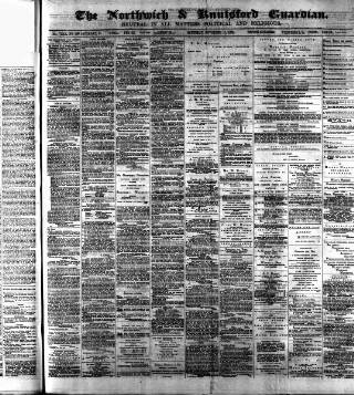 cover page of Northwich Guardian published on November 15, 1879