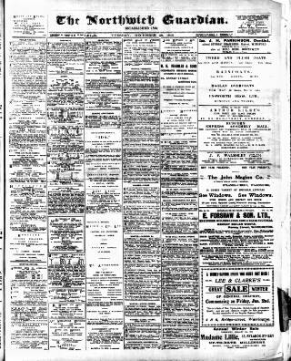 cover page of Northwich Guardian published on December 30, 1913