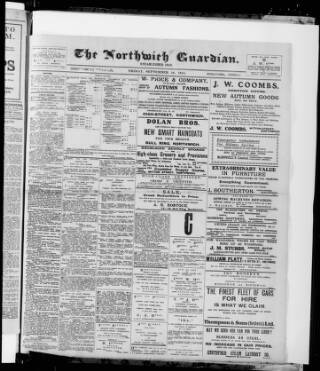 cover page of Northwich Guardian published on September 18, 1914