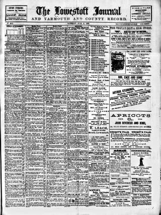 cover page of Lowestoft Journal published on July 6, 1895