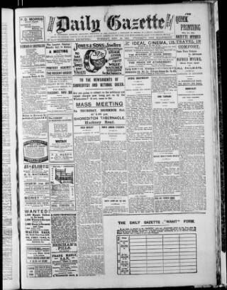cover page of Islington Gazette published on November 30, 1915