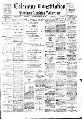 cover page of Northern Constitution published on December 30, 1899