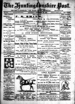 cover page of Hunts Post published on November 20, 1897
