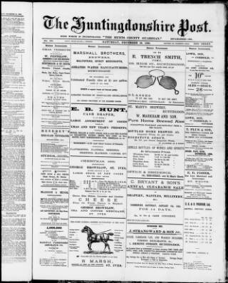 cover page of Hunts Post published on December 30, 1899