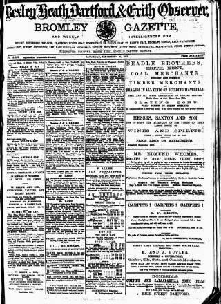 cover page of Bexley Heath and Bexley Observer published on September 18, 1875