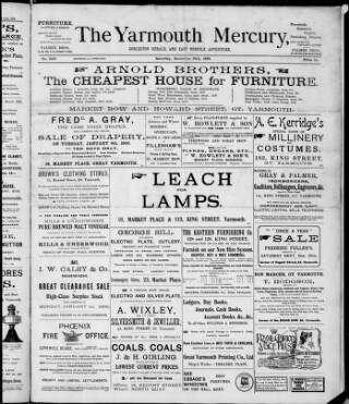 cover page of Yarmouth Mercury published on December 30, 1899