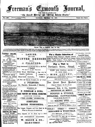 cover page of Exmouth Journal published on December 30, 1893