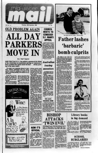 cover page of Mid-Ulster Mail published on September 18, 1986