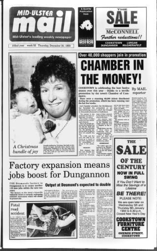 cover page of Mid-Ulster Mail published on December 30, 1993