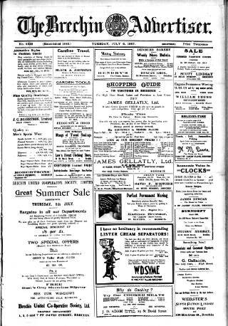 cover page of Brechin Advertiser published on July 6, 1937
