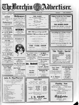 cover page of Brechin Advertiser published on May 29, 1969