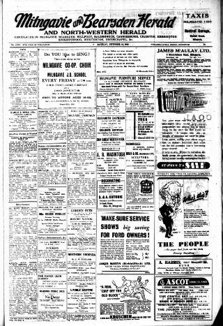 cover page of Milngavie and Bearsden Herald published on September 18, 1948