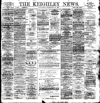 cover page of Keighley News published on February 26, 1898