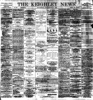 cover page of Keighley News published on September 3, 1898