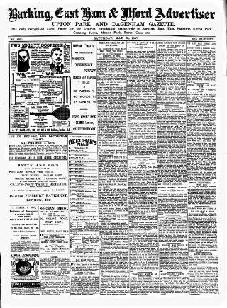 cover page of Barking, East Ham & Ilford Advertiser published on May 29, 1897