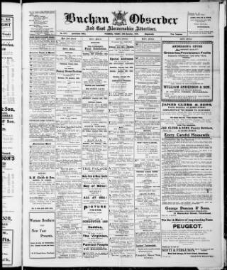 cover page of Buchan Observer and East Aberdeenshire Advertiser published on December 30, 1924