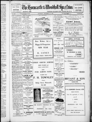 cover page of Horncastle News published on December 30, 1950