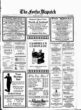 cover page of Forfar Dispatch published on July 6, 1939