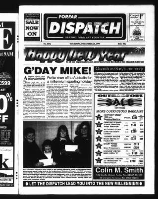 cover page of Forfar Dispatch published on December 30, 1999