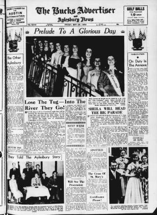 cover page of Bucks Advertiser & Aylesbury News published on May 29, 1953