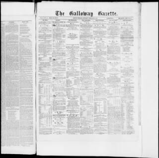 cover page of Galloway Gazette published on February 28, 1880