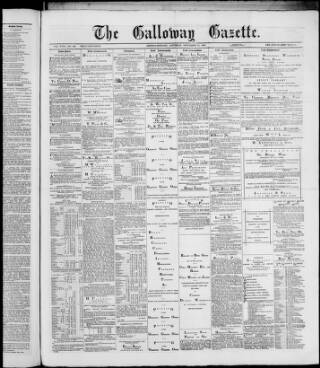 cover page of Galloway Gazette published on September 18, 1886